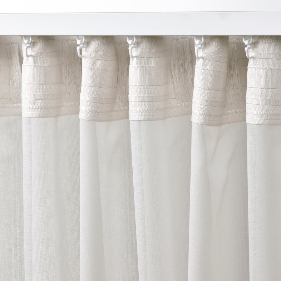 ROSENROBINIA sheer curtain, 1 piece, white, 118x98" - IKEA