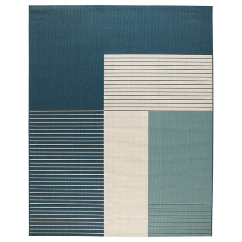 ROSKILDE rug, flatwoven indoor/outdoor green-blue 8 ' 2 " 6 ' 7 " ¼ " 53.82 sq feet 5.24 oz/sq ft