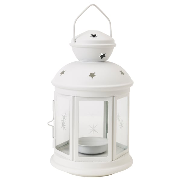 Rotera Lantern For Tealight White Indoor Outdoor White Ikea