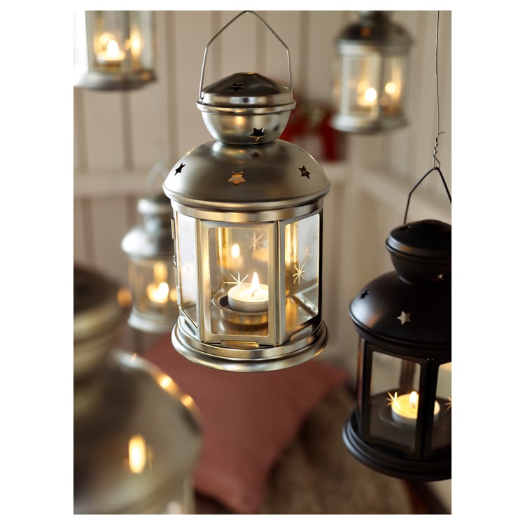 ROTERA Lantern for tealight, galvanized indoor/outdoor galvanized IKEA