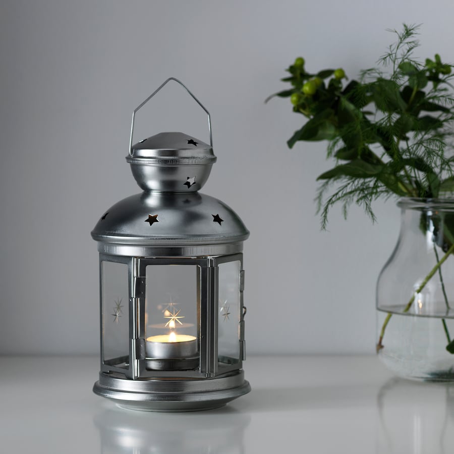 ROTERA Lantern for tealight, galvanized indoor/outdoor galvanized IKEA