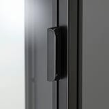 RUDSTA Glass-door cabinet, anthracite, 16 1/2x14 5/8x61 "