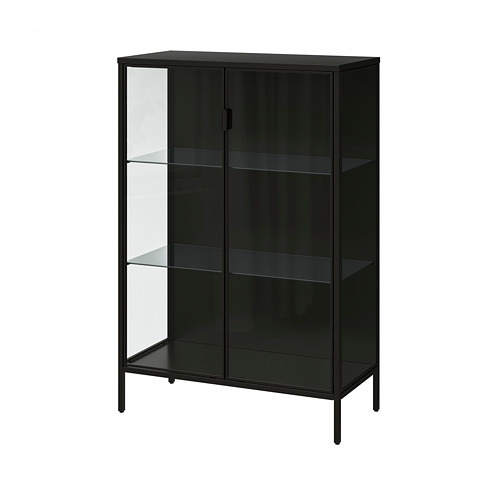 RUDSTA Glass-door cabinet, anthracite, 31 1/2x14 5/8x47 1/4 "