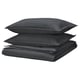 RUNDHAGTORN Duvet cover and pillowcase(s), anthracite, Full/Queen (Double/Queen)