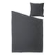 RUNDHAGTORN: grey duvet & pillow, linen-cotton blend, soft, casual design.