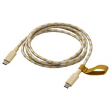RUNDHULT USB-C to USB-C, beige/blue, 4 ' 11 "/100 W