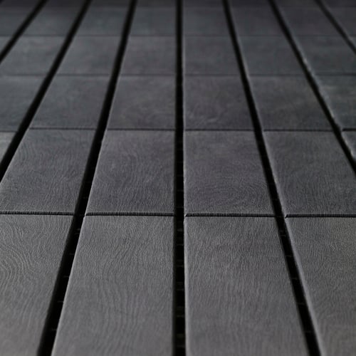 RUNNEN Decking, outdoor, dark gray, 9 sq feet