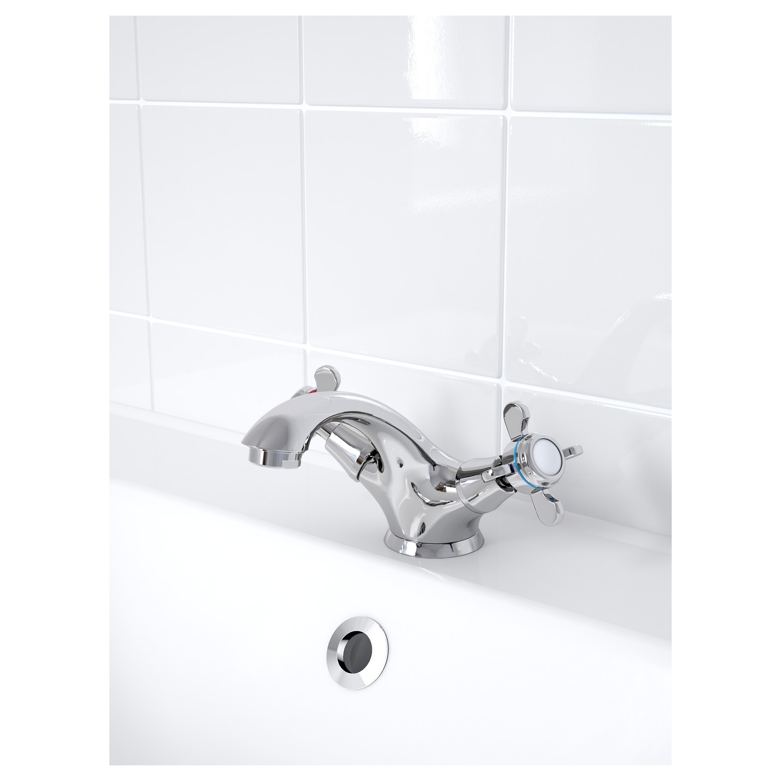RUNSKÄR Bath faucet with strainer, chrome plated IKEA