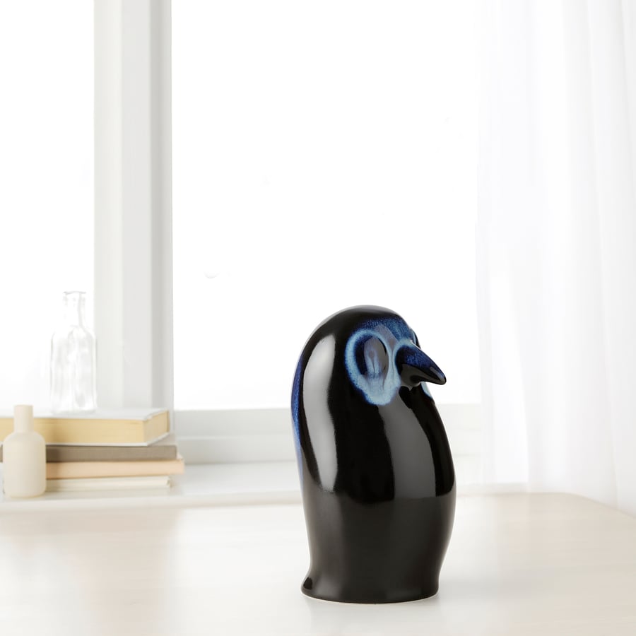 RUSKIGT Decoration, penguin blue, 5 ½" IKEA