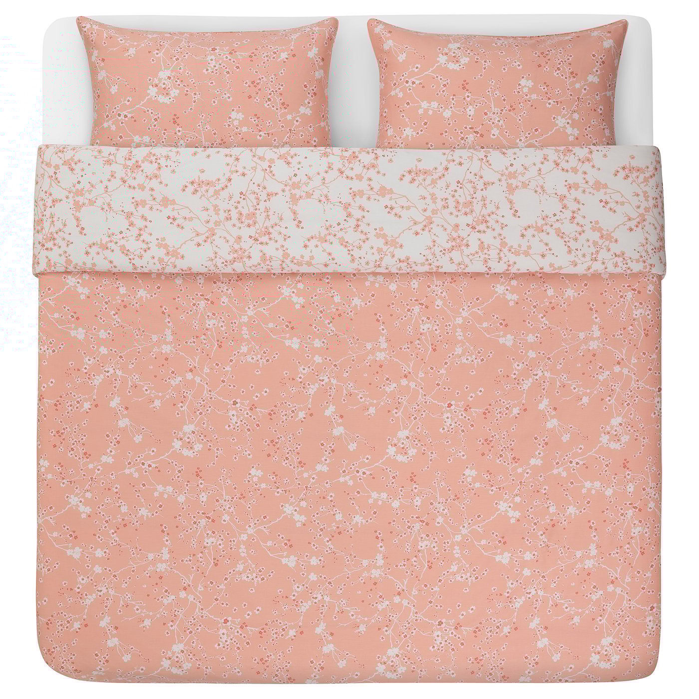RYLTÅG Duvet cover and pillowcase(s), pink, Full/Queen (Double/Queen