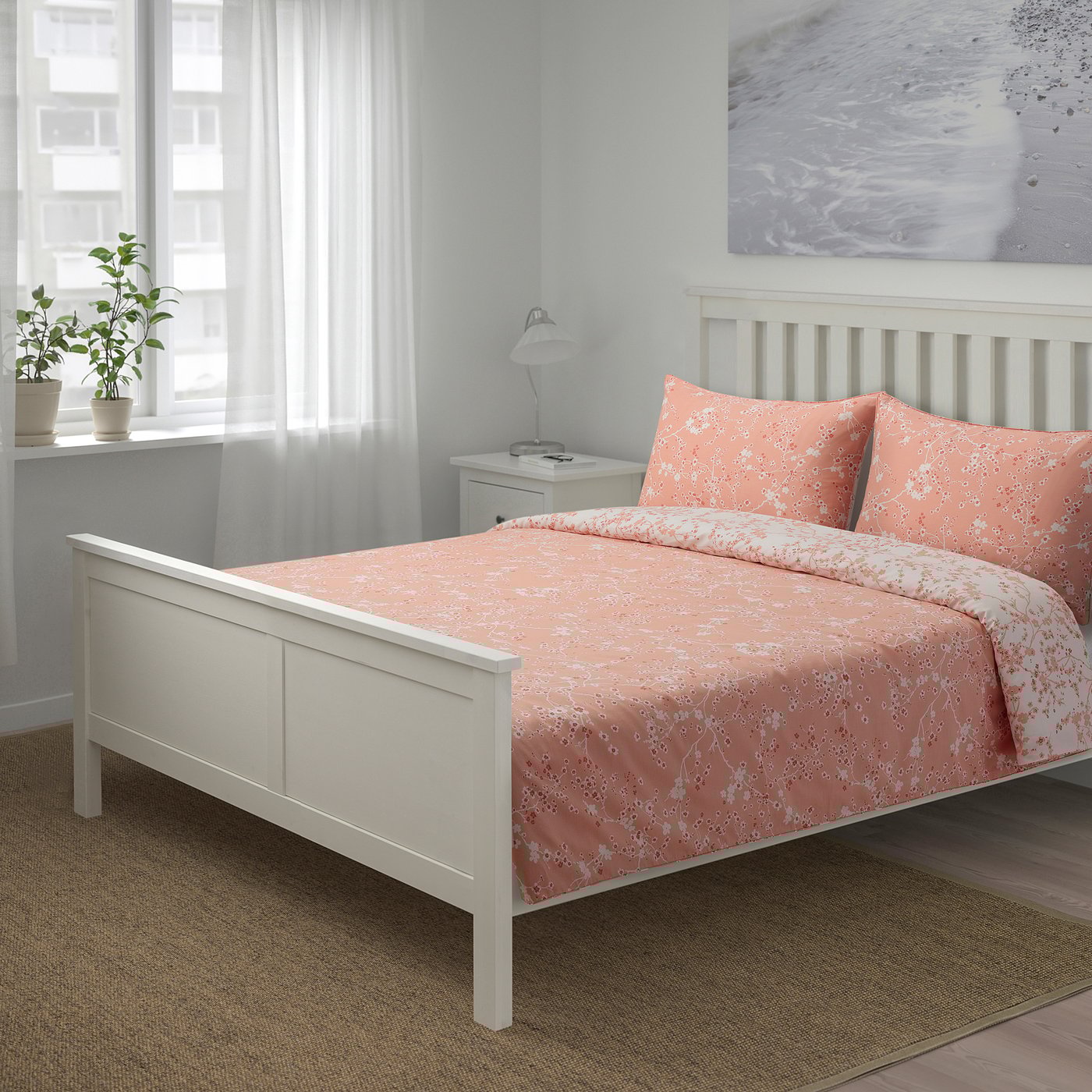 RYLTÅG Duvet cover and pillowcase(s), pink, Full/Queen (Double/Queen