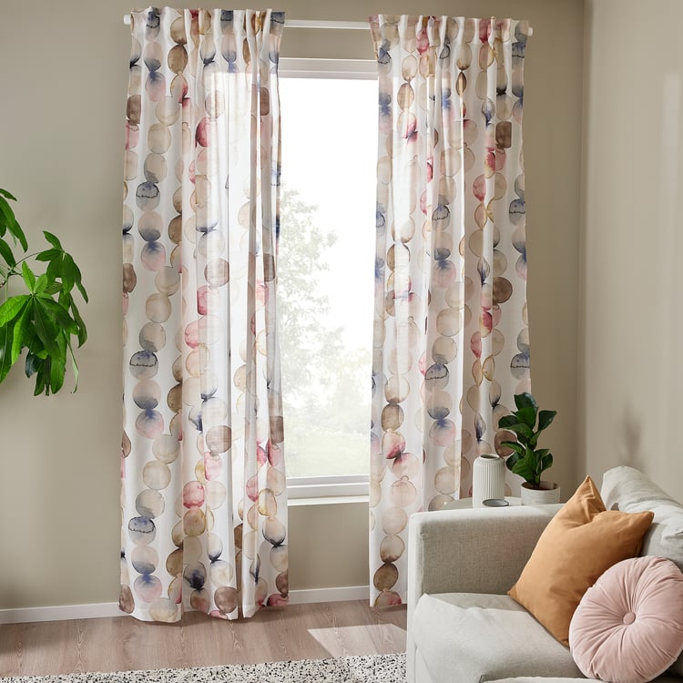 SÄCKMAL Curtains, 1 pair, multicolor, 57x98" IKEA