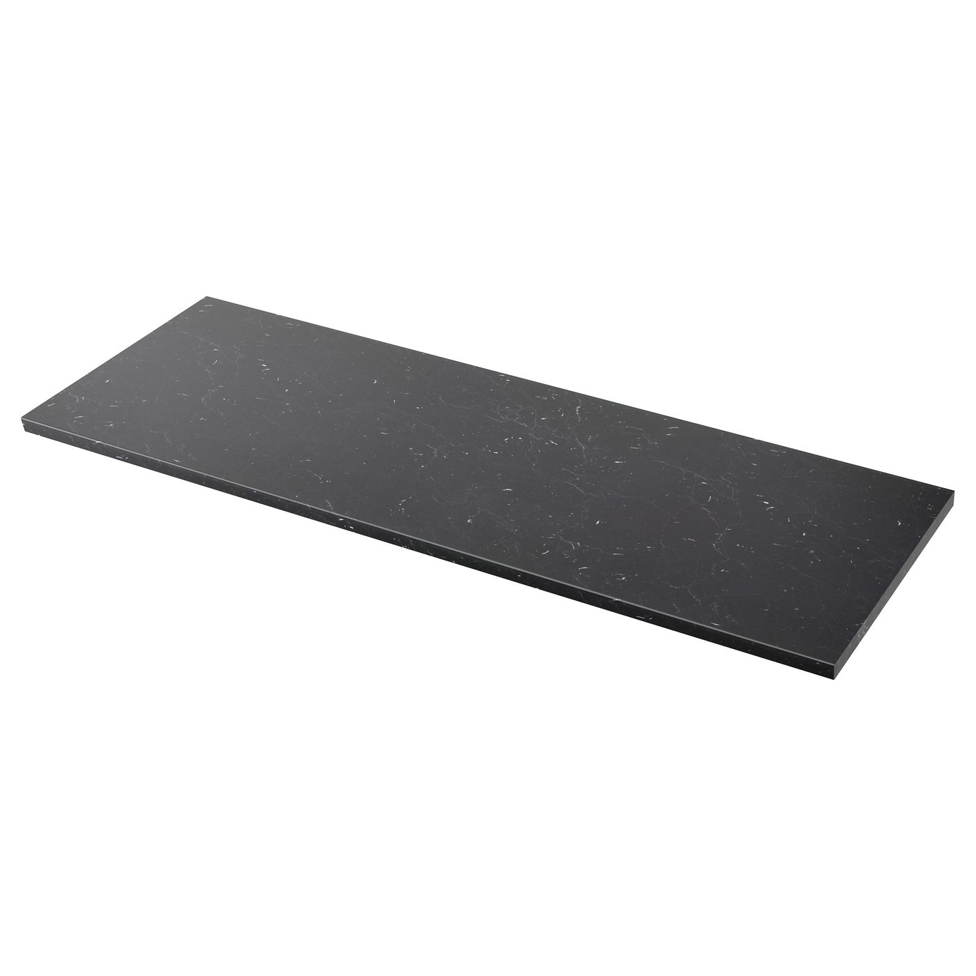 SÄLJAN Countertop, black marble effect, laminate, 98x1 1/2" IKEA