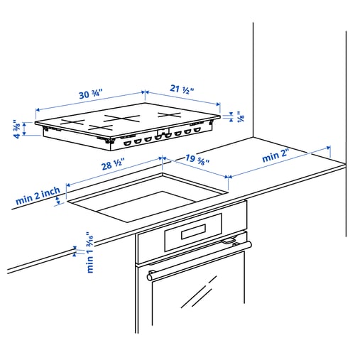 SÄRKLASSIG Induction cooktop, black, 30" IKEA