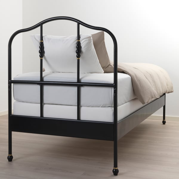 SAGSTUA Bed frame, black/Espevär, Twin IKEA