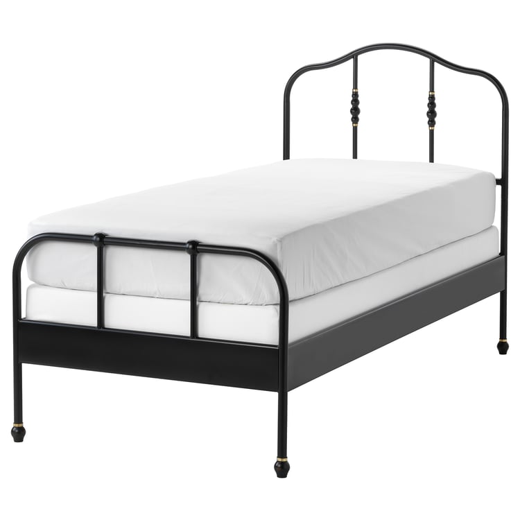 SAGSTUA bed frame, black/Luröy, Twin IKEA
