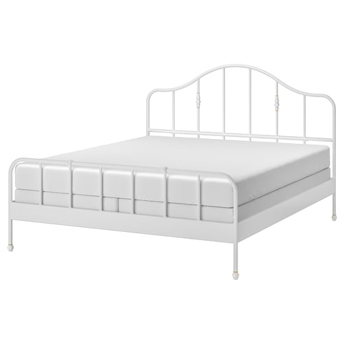 SAGSTUA Bed frame, white/Espevär, King IKEA