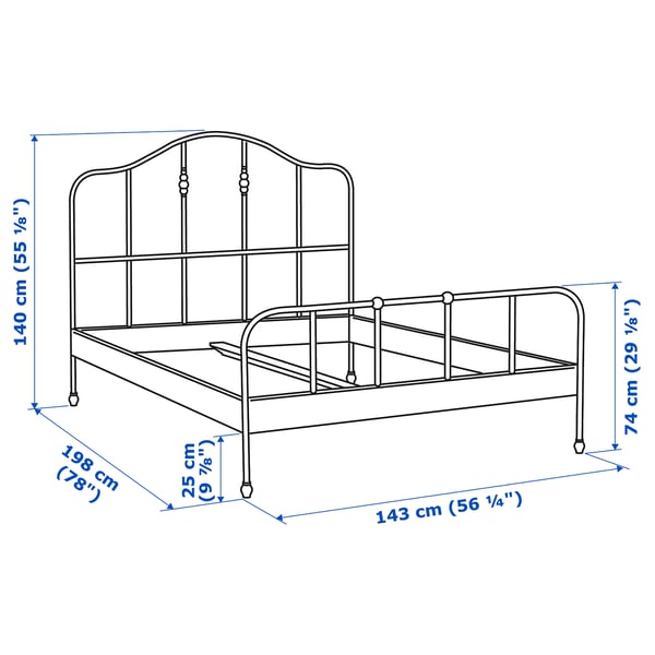 SAGSTUA bed frame, white/Luröy, Full IKEA