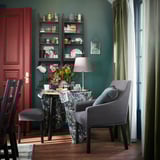 SAKARIAS Armchair, black/Sporda dark gray