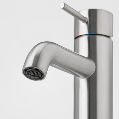 SALLSJÖN Bathroom mixer tap top lever, brushed nickel, XL