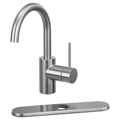 SALLSJÖN Mixer tap single side lever, stainless steel color