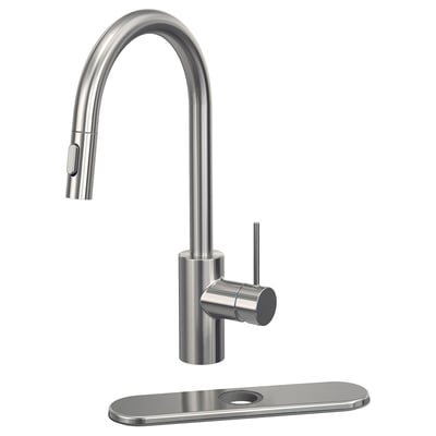SALLSJÖN Pull out kitchen faucet with spray, stainless steel