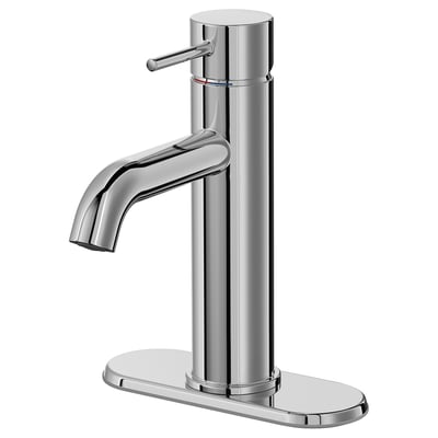 SALLSJÖN chrome tap, sleek cylindrical design, single lever handle, stainless steel body.