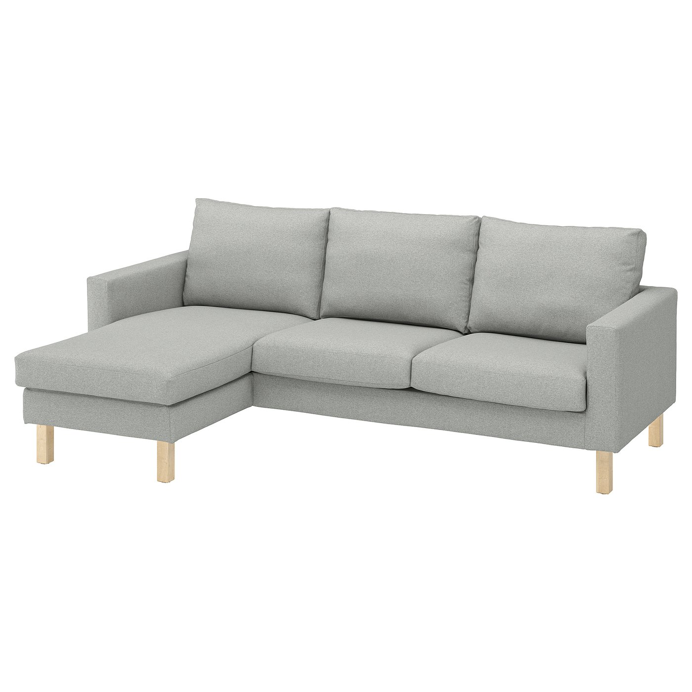 SALTSJÖBADEN cover f 3-seat sofa w chaise lounge, Tonerud gray - IKEA