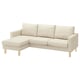 SALTSJÖBADEN Cover f 3-seat sofa w chaise lounge, Vittangi light beige/white