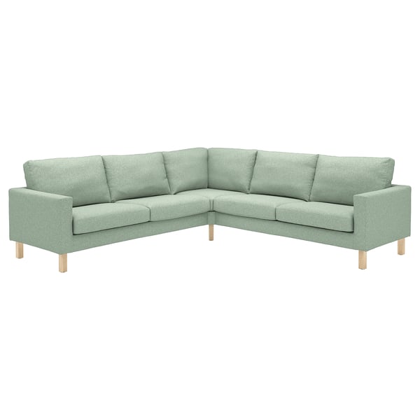SALTSJÖBADEN Cover for sectional, 4-seat, Gunnared light green