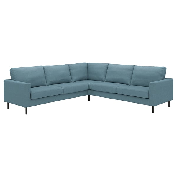SALTSJÖBADEN Sectional, 4-seat corner, Fridtuna dark gray-blue
