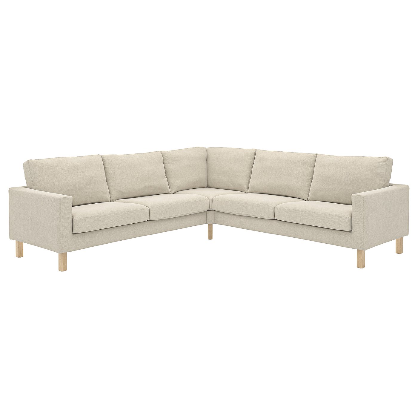 SALTSJÖBADEN sectional, 4-seat corner, Fridtuna light beige - IKEA
