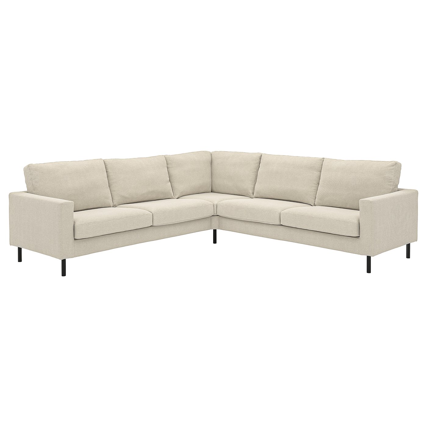 SALTSJÖBADEN sectional, 4-seat corner, Fridtuna light beige - IKEA