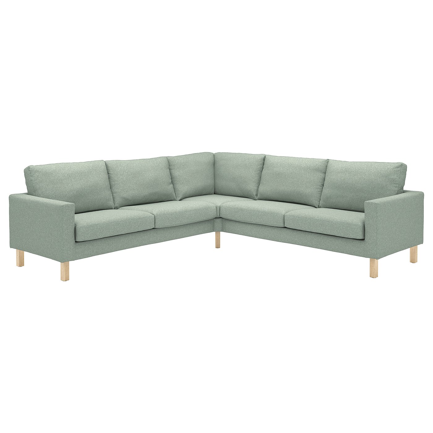 SALTSJÖBADEN sectional, 4-seat corner, Gunnared light green - IKEA