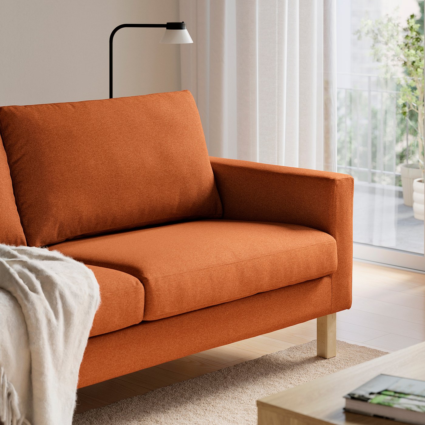 SALTSJÖBADEN sectional, 4-seat corner, Tonerud red-brown - IKEA