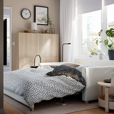 SALTSJÖBADEN Sleeper sofa, Fridtuna dark gray-blue