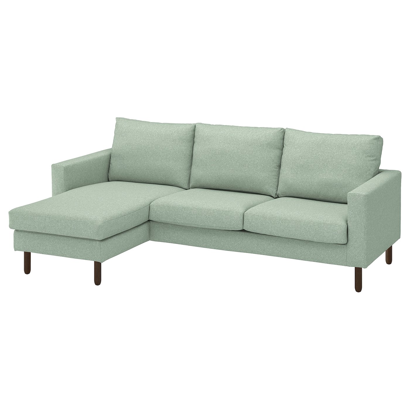 SALTSJÖBADEN sofa with chaise, Gunnared light green - IKEA