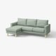 SALTSJÖBADEN Sofa with chaise, Gunnared light green