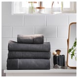 SALVIKEN Bath sheet, anthracite, 39x59 "