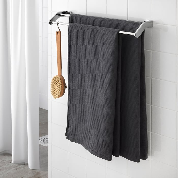 SALVIKEN bath towel, anthracite, 28x55" IKEA