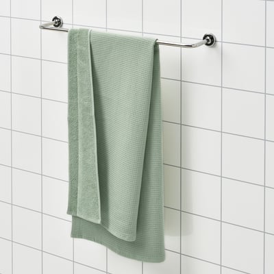 VÅGSJÖN Bath towel, light beige, 28x55 - IKEA