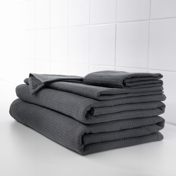 SALVIKEN Washcloth, anthracite, 12x12 "