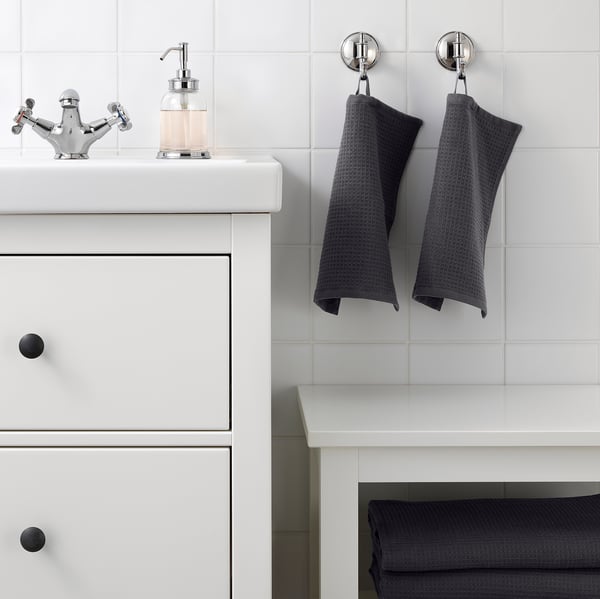 SALVIKEN Washcloth, anthracite, 12x12 "