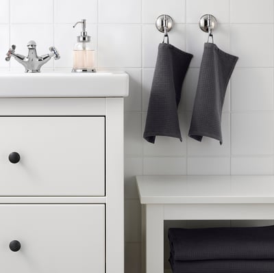 SALVIKEN Washcloth, anthracite, 12x12 "