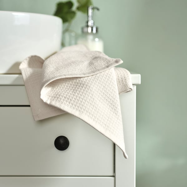 SALVIKEN Washcloth, natural, 12x12 "
