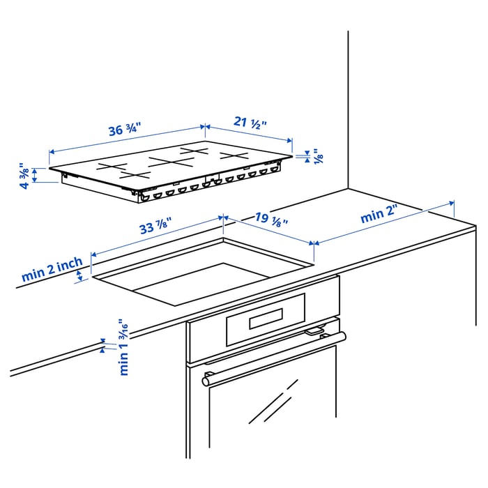 SAMFÄLLD induction cooktop, black, 36" IKEA