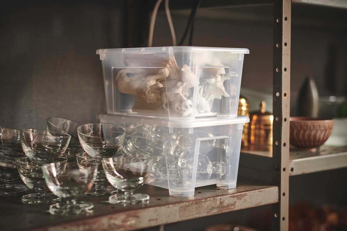 SAMLA Box with lid, clear, 11x7 ¾x5 ½"/169 oz - IKEA