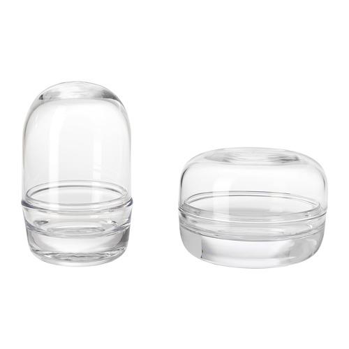 SAMMANHANG Glass dome with base, set of 2 IKEA