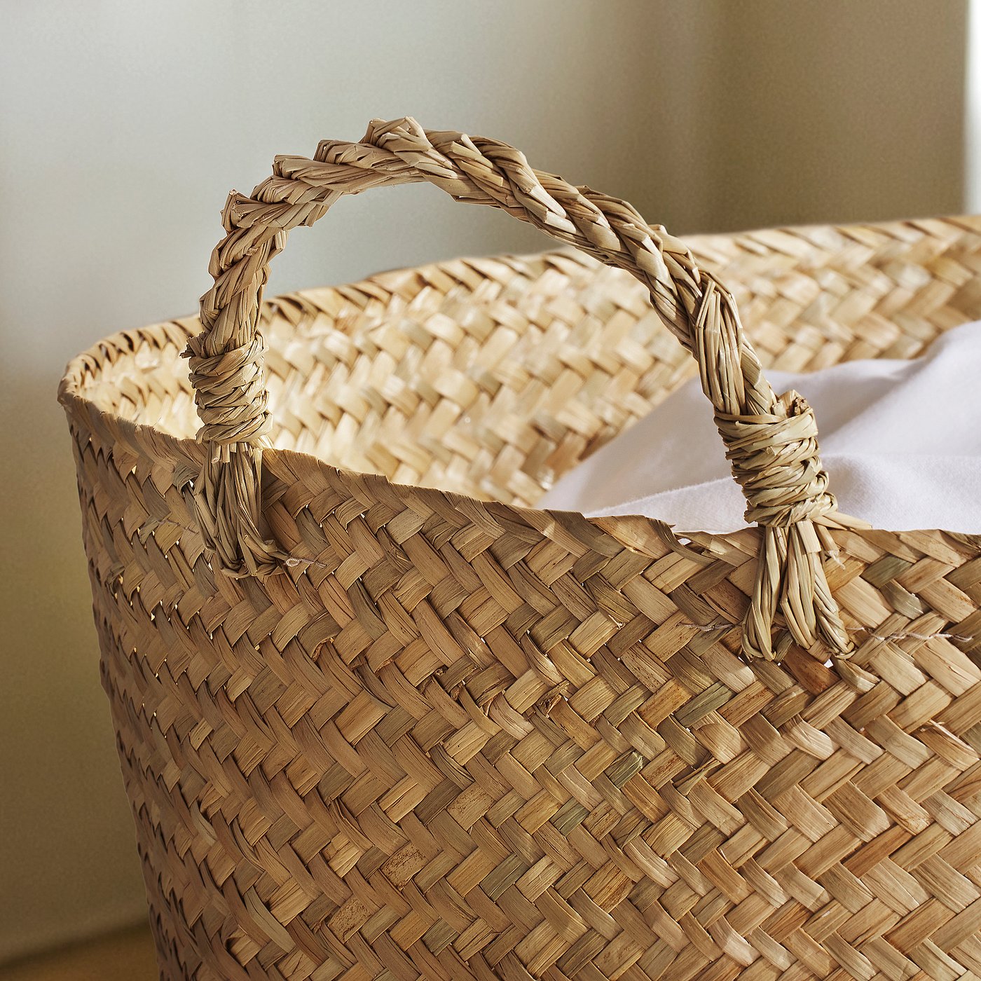 SANDJORD basket, sedge, 18x7 ¾
