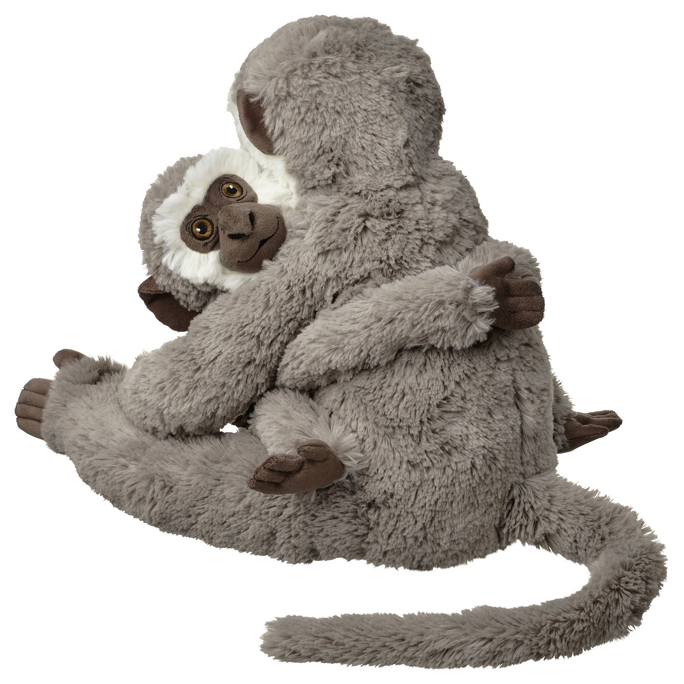 SANDLÖPARE soft toy, vervet monkey with baby/gray, 12 ½
